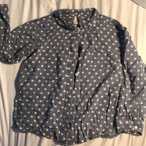 polka dot flannel shirt